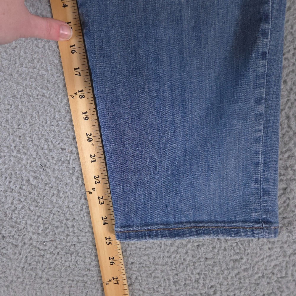 Chicos Jeans Womens 3R Blue So Slimming Girlfriend Crop Medium Wash Denim US 14R - Picture 3 of 12